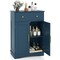Navy Blue Sideboard Cabinet with Drawer Storage and Adjustable Shelving Bathroom or Living Room